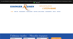 Desktop Screenshot of eisinger-reisen.de