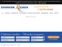 Tablet Screenshot of eisinger-reisen.de
